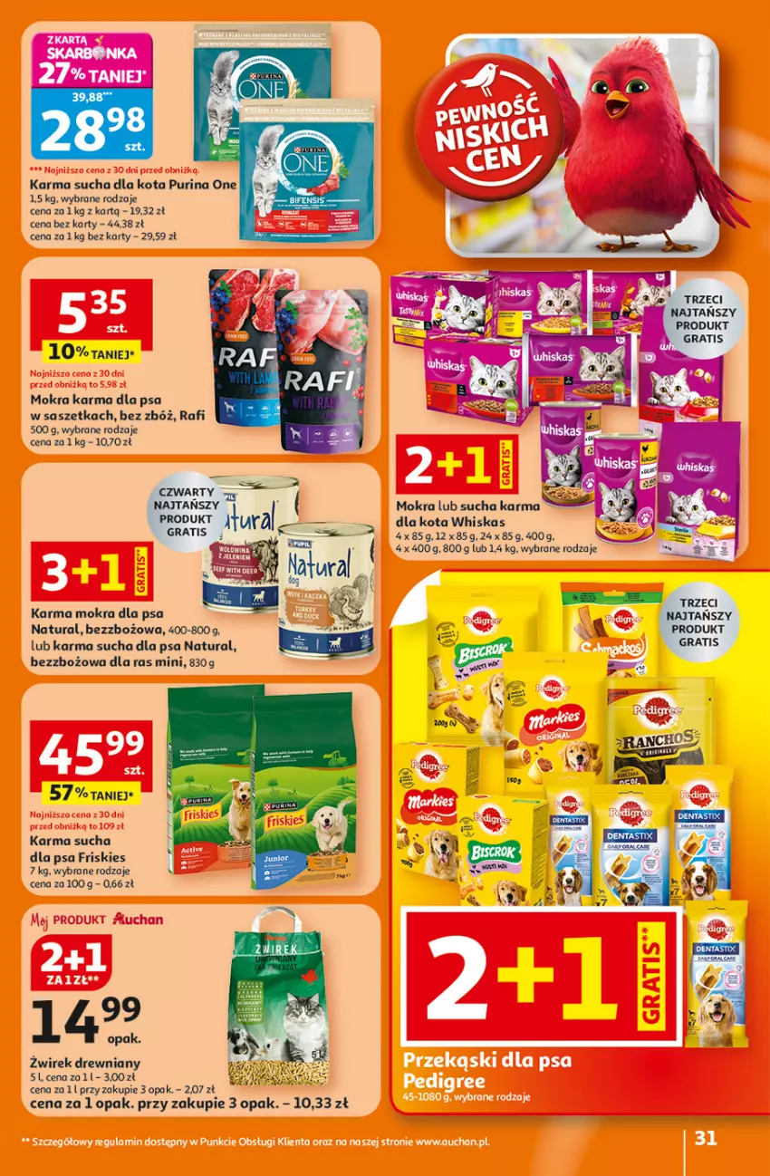 Gazetka promocyjna Auchan - Gazetka 30 Lat Hipermarket Auchan - ważna 05.02 do 11.02.2026 - strona 31 - produkty: Friskies, Gra, Mokra karma, Pur, Purina, Sucha karma, Whiskas