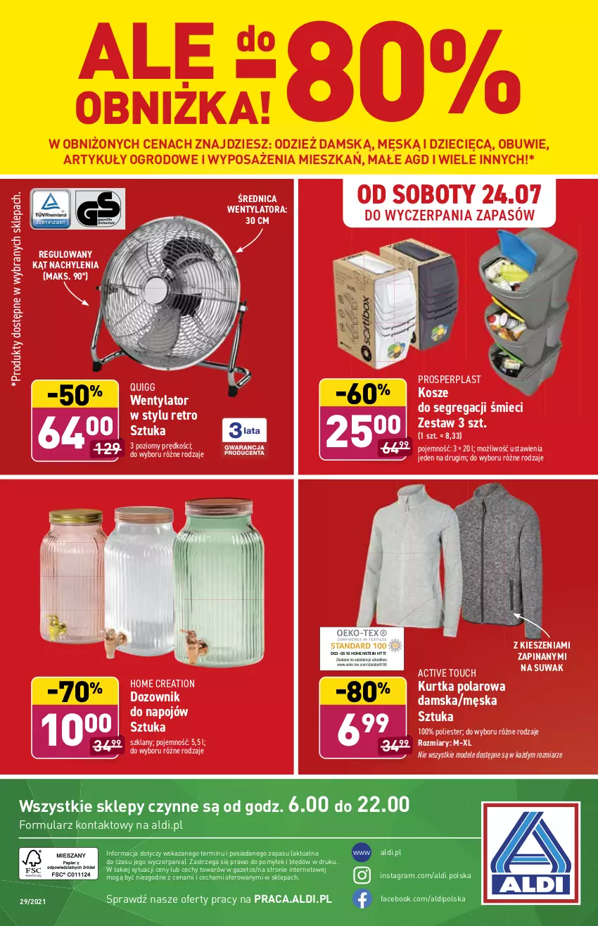 Gazetka promocyjna Aldi - ważna 21.07 do 28.07.2021 - strona 11 - produkty: Dozownik, Dzieci, Fa, Gra, Kosz, Kurtka, Obuwie