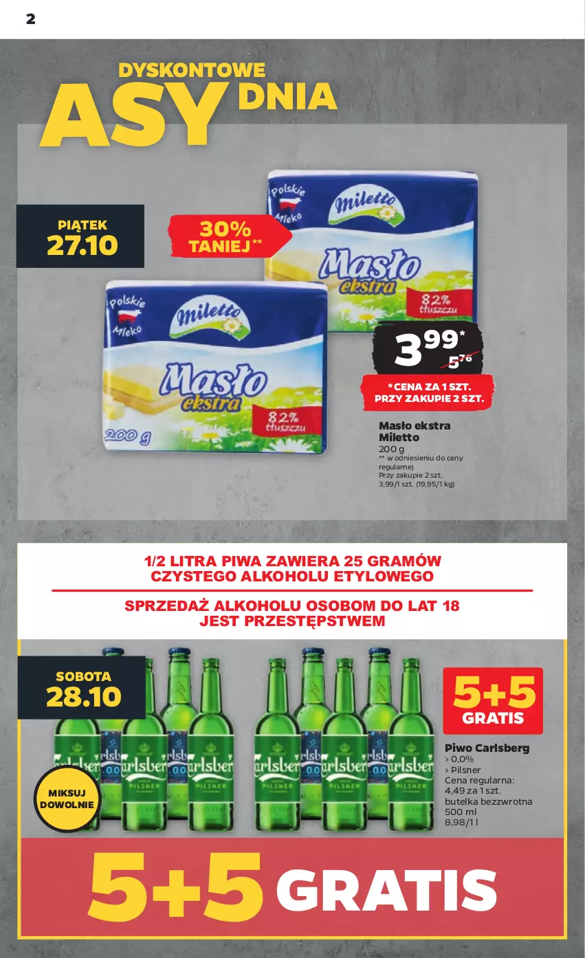 Gazetka promocyjna Netto - Artykuły spożywcze - ważna 26.10 do 01.11.2023 - strona 2 - produkty: Carlsberg, Gra, Masło, Piwa, Piwo