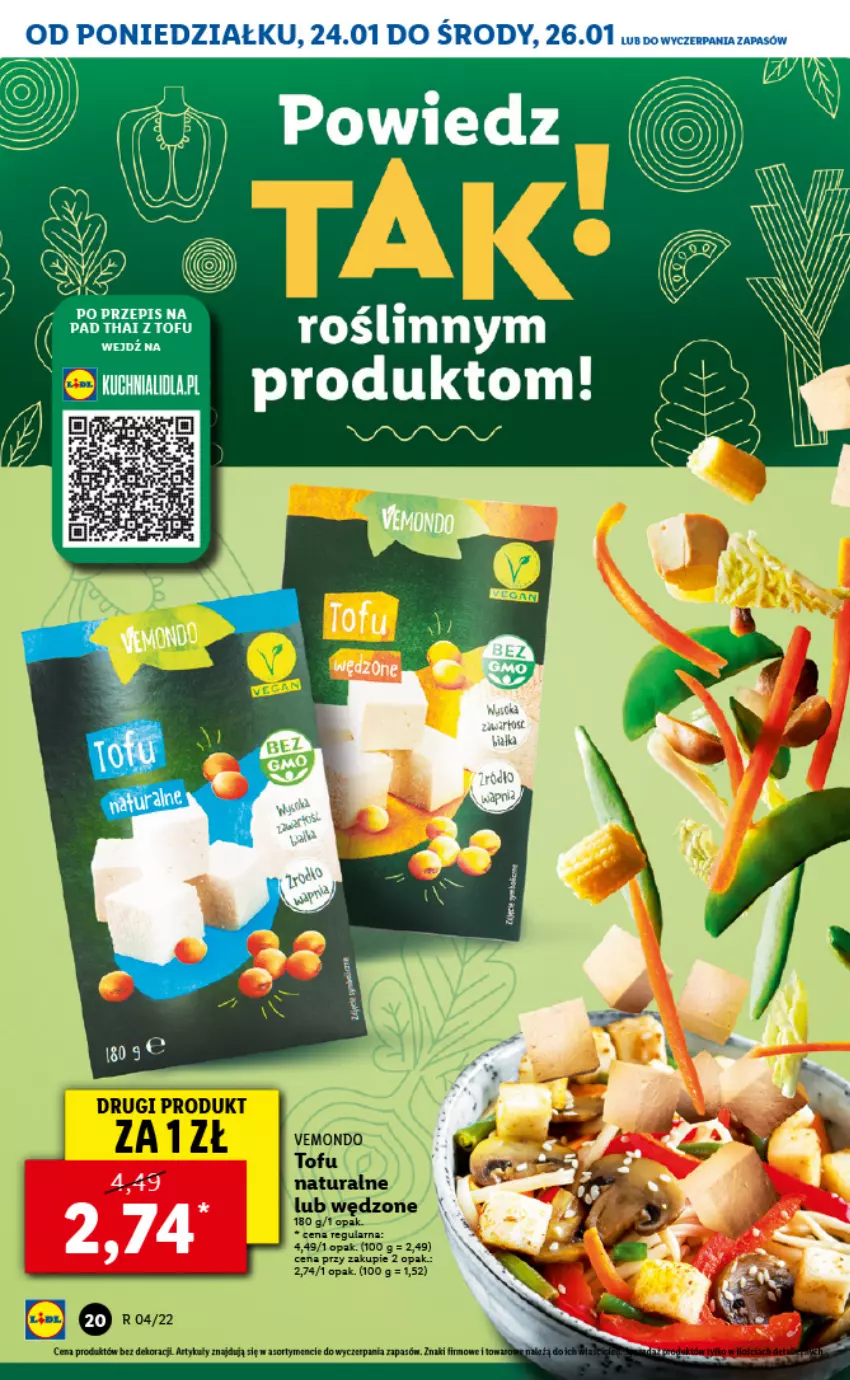 Gazetka promocyjna Lidl - GAZETKA - ważna 24.01 do 26.01.2022 - strona 20 - produkty: Tofu