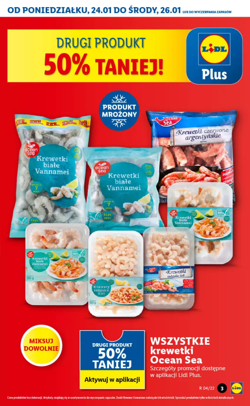 Gazetka promocyjna Lidl - GAZETKA - ważna 24.01 do 26.01.2022 - strona 3 - produkty: Krewetki, Wanna