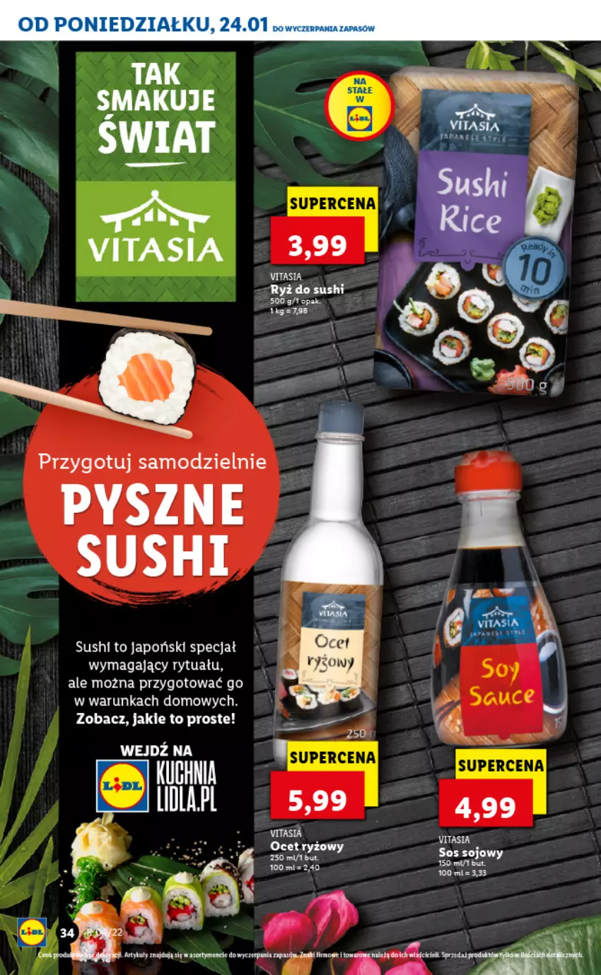 Gazetka promocyjna Lidl - GAZETKA - ważna 24.01 do 26.01.2022 - strona 34 - produkty: Lierac, Ryż, Ryż do sushi, Sushi