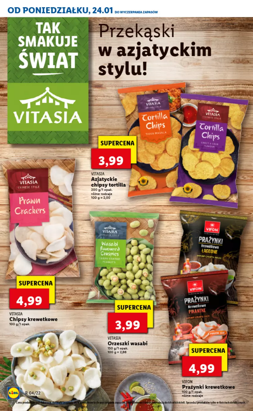 Gazetka promocyjna Lidl - GAZETKA - ważna 24.01 do 26.01.2022 - strona 44 - produkty: Chipsy, Orzeszki, Tortilla, Wasa