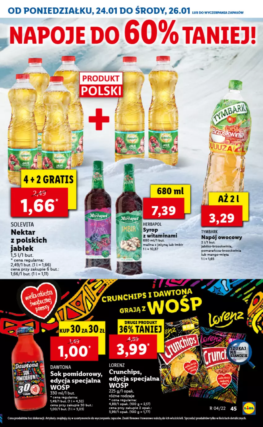 Gazetka promocyjna Lidl - GAZETKA - ważna 24.01 do 26.01.2022 - strona 49 - produkty: Dawtona, Imbir, Mango, Mięta, Napój, Nektar, Tymbark