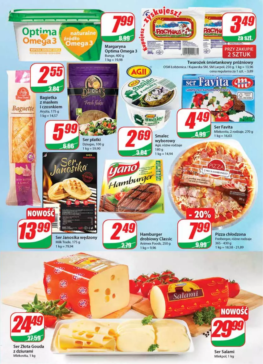 Gazetka promocyjna Dino - Gazetka - ważna 25.05 do 31.05.2022 - strona 15 - produkty: Bagietka, Burger, Fa, Favita, Gouda, Hamburger, Margaryna, Optima, Salami, Ser, Ser salami