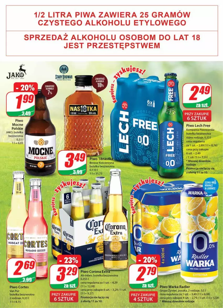 Gazetka promocyjna Dino - Gazetka - ważna 25.05 do 31.05.2022 - strona 19 - produkty: Fa, Mus, Piwo, Pur, Radler, Warka