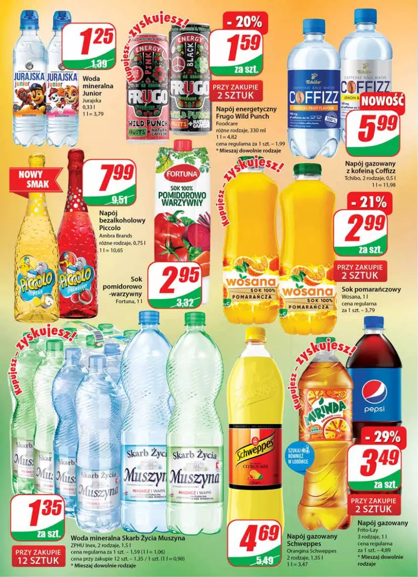 Gazetka promocyjna Dino - Gazetka - ważna 25.05 do 31.05.2022 - strona 2 - produkty: Fortuna, Napój, Napój bezalkoholowy, Napój energetyczny, Pepsi, Sok, Sok pomarańczowy, Tchibo, Wosana