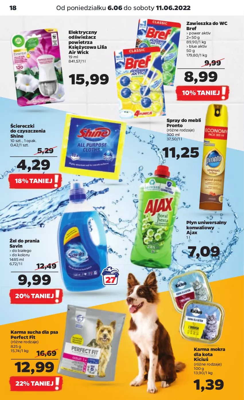 Gazetka promocyjna Netto - Gazetka spożywcza - ważna 06.06 do 11.06.2022 - strona 18 - produkty: Air Wick, Ajax, Bref, Odświeżacz powietrza, Pronto, Zawieszka do wc