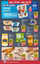 Gazetka promocyjna Aldi - Pełna oferta - Gazetka - ważna od 26.10 do 26.10.2024 - strona 8 - produkty: Majonez, All Seasons, Sos, Chleb typu włoskiego, Golden Seafood, Bagietka, Rogal, Bagietka czosnkowa, Tuńczyk, Chleb, Olej, Lisner