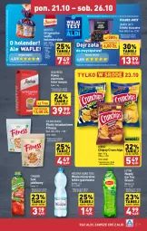 Gazetka promocyjna Aldi - Pełna oferta - Gazetka - ważna od 26.10 do 26.10.2024 - strona 9 - produkty: Sok, Mus, Gin, Kawa ziarnista, Ice tea, Chipsy, Kawa, Wafle, Sok jabłkowy, Lipton, Tymbark, Szyna, Crunchips, Danio, Lorenz, Woda mineralna, Woda, Napój, Segafredo