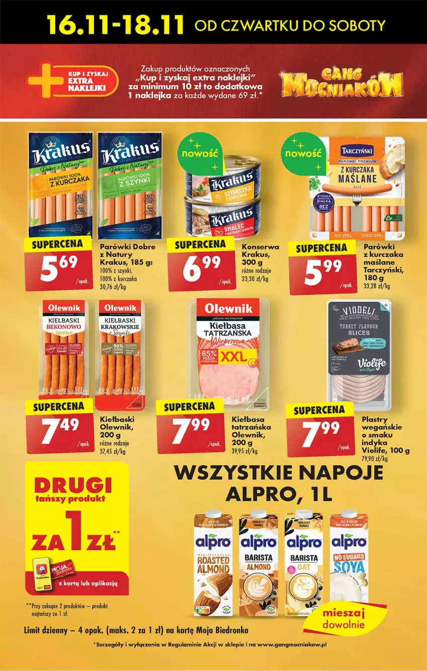 Gazetka promocyjna Biedronka - Od czwartku - ważna 16.11 do 22.11.2023 - strona 29 - produkty: Alpro, Dron, Olewnik, Parówki