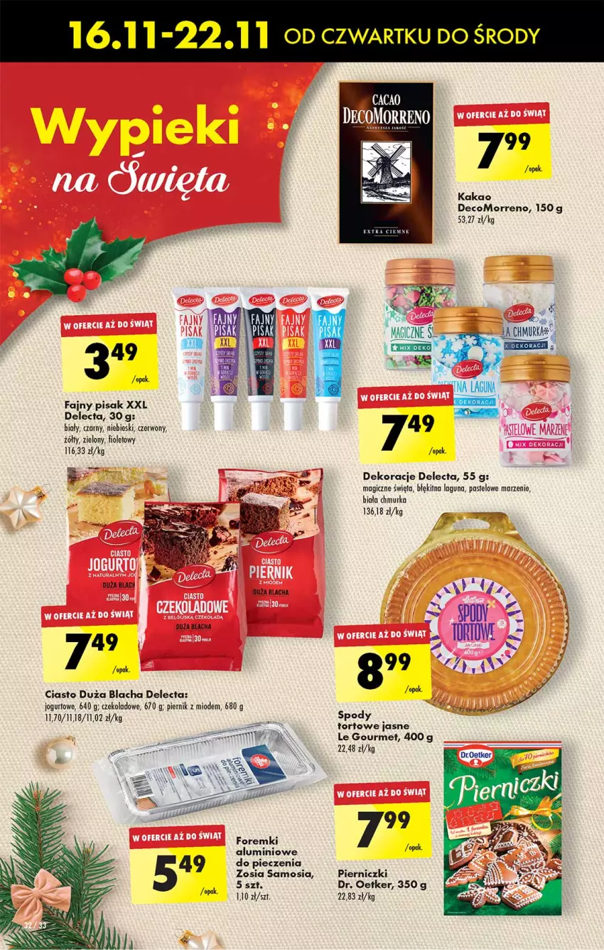 Gazetka promocyjna Biedronka - Od czwartku - ważna 16.11 do 22.11.2023 - strona 34 - produkty: Delecta, Dr. Oetker, Fa, Foremki, Jogurt, Kakao, Piec, Piernik