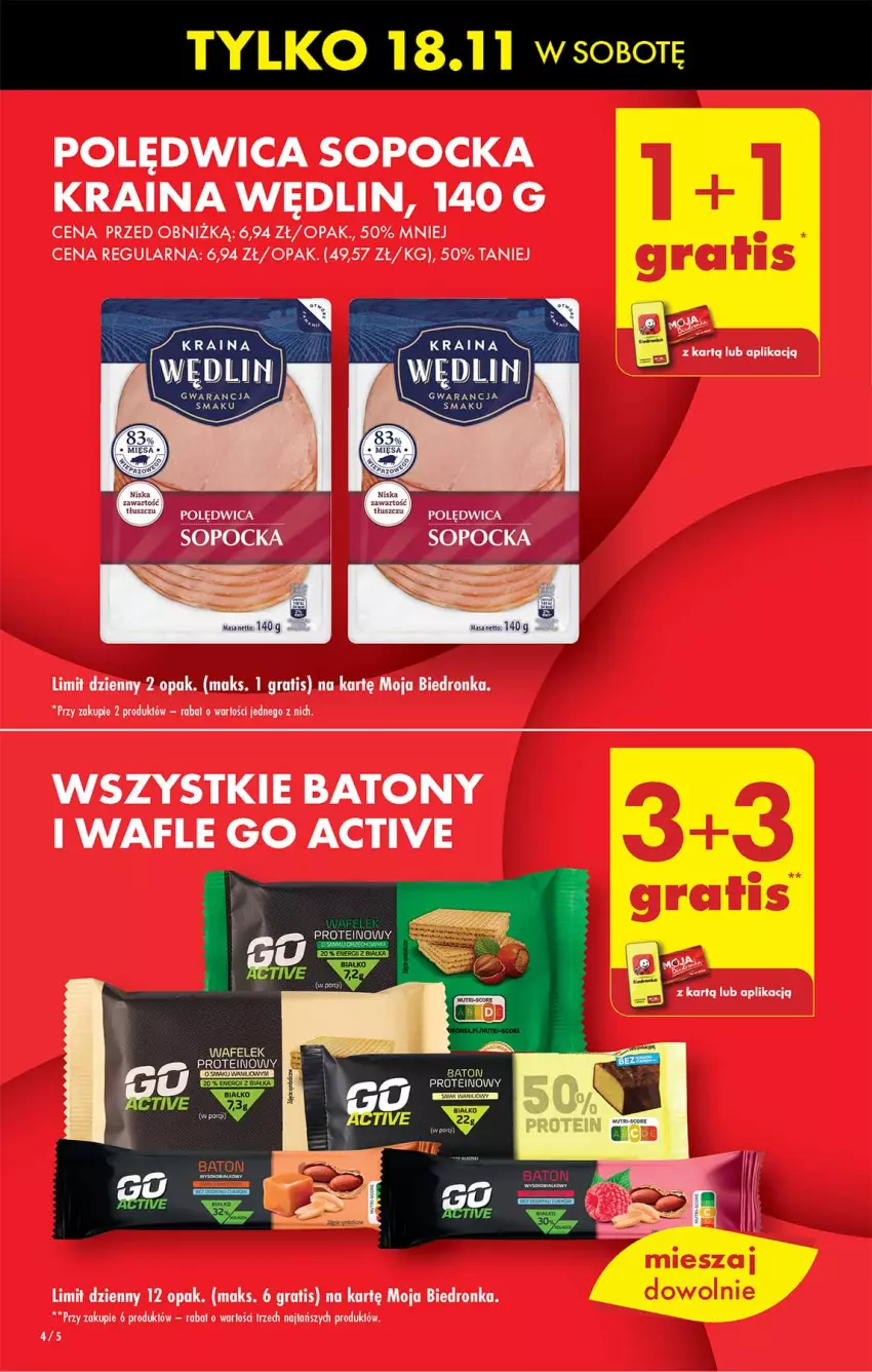 Gazetka promocyjna Biedronka - Od czwartku - ważna 16.11 do 22.11.2023 - strona 4 - produkty: Baton, Dron, Gra, Polędwica, Wafle