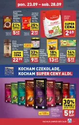 Gazetka promocyjna Aldi - Pełna oferta - Gazetka - ważna od 28.09 do 28.09.2024 - strona 11 - produkty: Kawa rozpuszczalna, Ser, Mus, Koc, Gra, Cukier, Królewski, Kawa, Lipton, Czekolada, Miód, Moser Roth, Danio, Precelki, Woseba, Herbata, Kakao, Napój