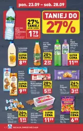 Gazetka promocyjna Aldi - Pełna oferta - Gazetka - ważna od 28.09 do 28.09.2024 - strona 14 - produkty: Jelly beans, Ciastka, Sok, Gin, Lemoniada, Cukier, Rurki, Woda niegazowana, Cukierki, Woda, Haribo, Napój, Milka, Fa