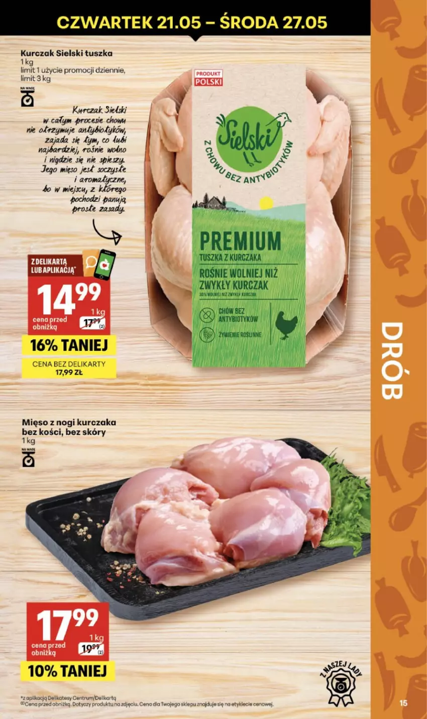 Gazetka promocyjna Delikatesy Centrum - Franczyza DC21 Czwartek - ważna 21.05 do 27.05.2026 - strona 15 - produkty: Kurczak, Mięso, Rum, Tusz