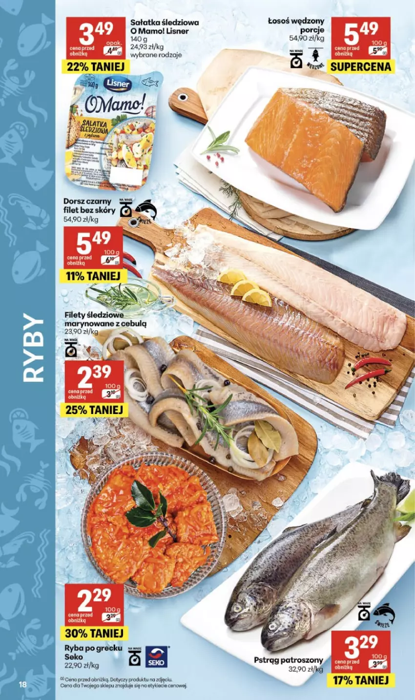 Gazetka promocyjna Delikatesy Centrum - Franczyza DC21 Czwartek - ważna 21.05 do 27.05.2026 - strona 18 - produkty: Lisner, Por, Pstrąg, Sałat, Sałatka