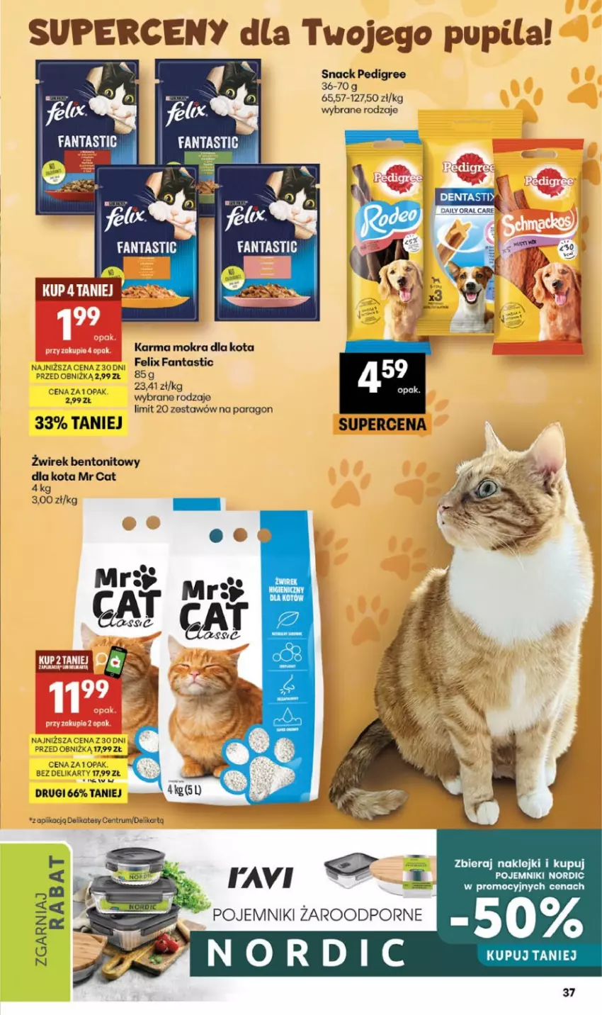 Gazetka promocyjna Delikatesy Centrum - Franczyza DC21 Czwartek - ważna 21.05 do 27.05.2026 - strona 37 - produkty: Fa, Fanta, Felix, Klej, Pedigree, Pojemnik, Por, Rum