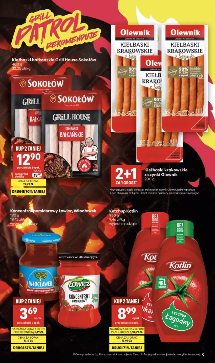 Gazetka promocyjna Delikatesy Centrum - Franczyza DC21 Czwartek - ważna 21.05 do 27.05.2026 - strona 9 - produkty: Grill, Inka, Ketchup, Kotlin, Olewnik, Sok, Sokołów