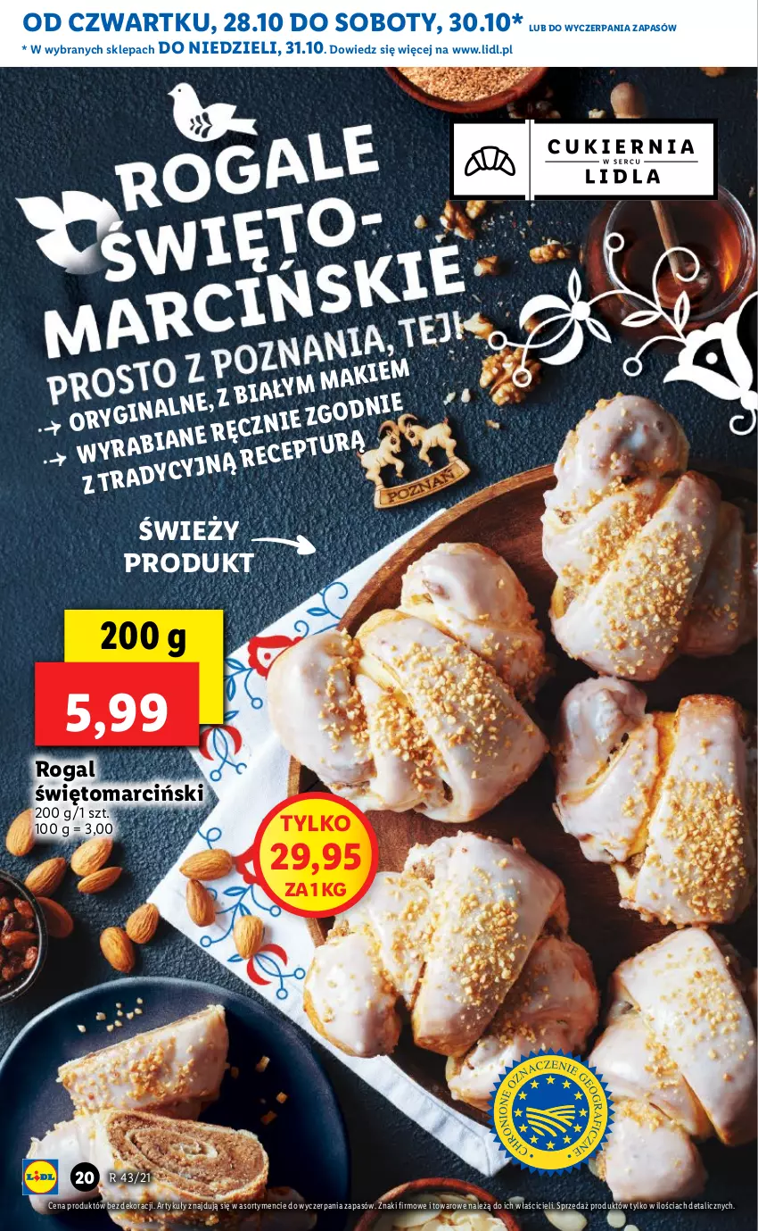 Gazetka promocyjna Lidl - GAZETKA - ważna 28.10 do 31.10.2021 - strona 20 - produkty: Rogal