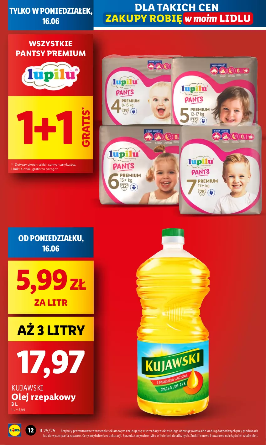 Gazetka promocyjna Lidl - GAZETKA - ważna 16.06 do 18.06.2025 - strona 12 - produkty: Gra, Kujawski, Olej, Olej rzepakowy