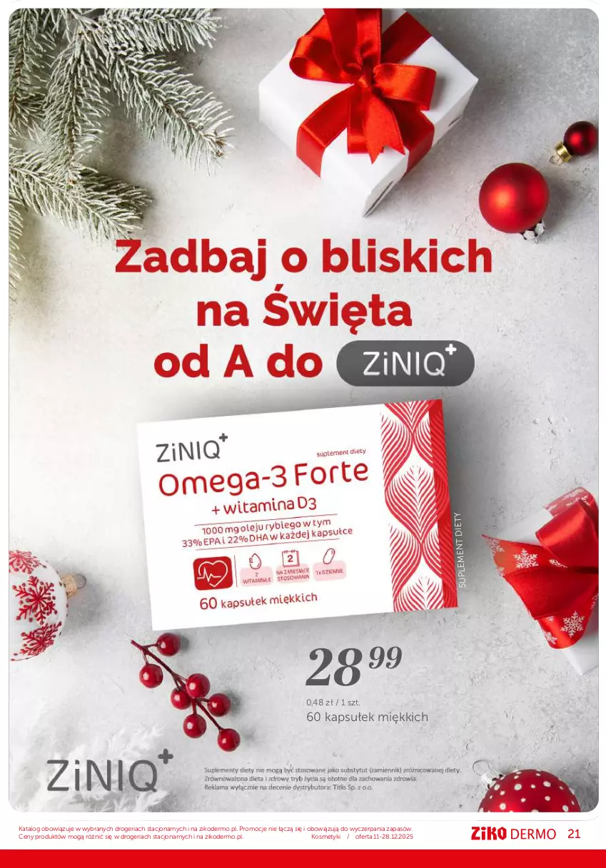 Gazetka promocyjna Ziko - Gazetka Ziko Dermo - ważna 11.12 do 28.12.2025 - strona 21 - produkty: Fa, Kolagen, Krem na dzień, Krem na noc, Ser, Sesderma, Sok, Vichy