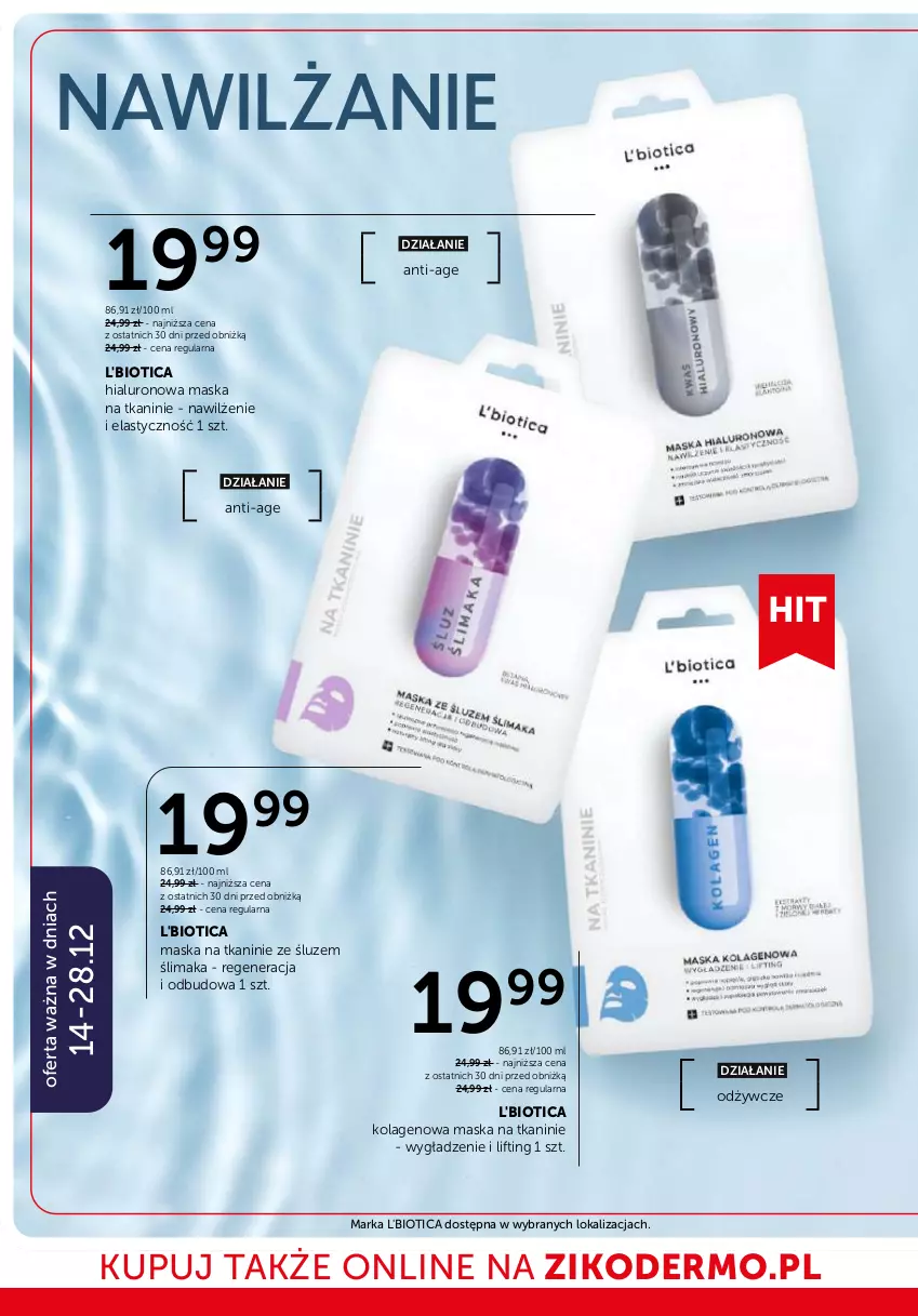 Gazetka promocyjna Ziko - Gazetka Ziko Dermo - ważna 11.12 do 28.12.2025 - strona 6 - produkty: Dermedic, Hydrain 2, Kolagen, Kosmetyczka, Krem pod oczy, L'Biotica, Lierac, Maska, Rum, Ser, Serum, Serum do twarzy