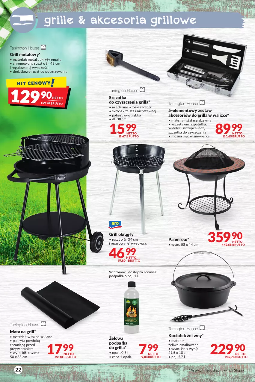 Gazetka promocyjna Makro - Sezon grillowy czas start! - oferta z alkoholem - ważna 18.04 do 30.04.2023 - strona 22 - produkty: Grill, Koc, Palenisko, Sok, Szczotka, Szczypce, Szpatułka, Widelec