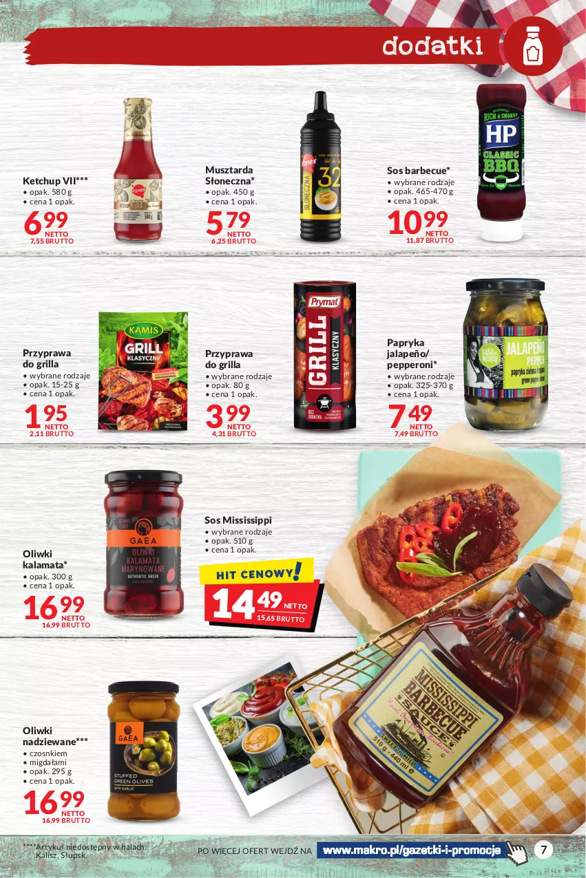 Gazetka promocyjna Makro - Sezon grillowy czas start! - oferta z alkoholem - ważna 18.04 do 30.04.2023 - strona 7 - produkty: Grill, Ketchup, Mus, Musztarda, Oliwki, Papryka, Papryka jalapeño, Sos