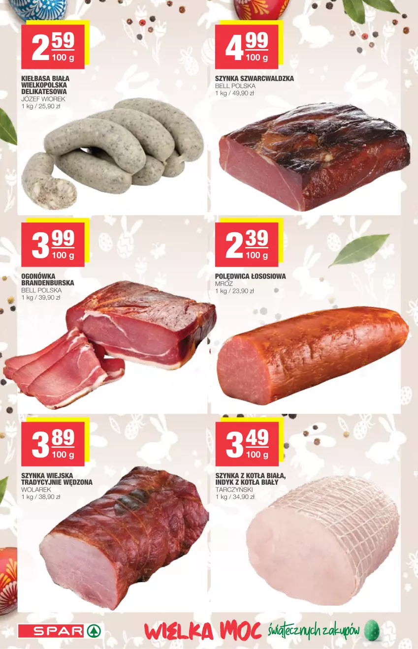 Gazetka promocyjna Spar - Spar - ważna 24.03 do 30.03.2021 - strona 6 - produkty: Bell, Kiełbasa, Kiełbasa biała, Ogonówka, Polędwica, Sos, Szynka, Tarczyński