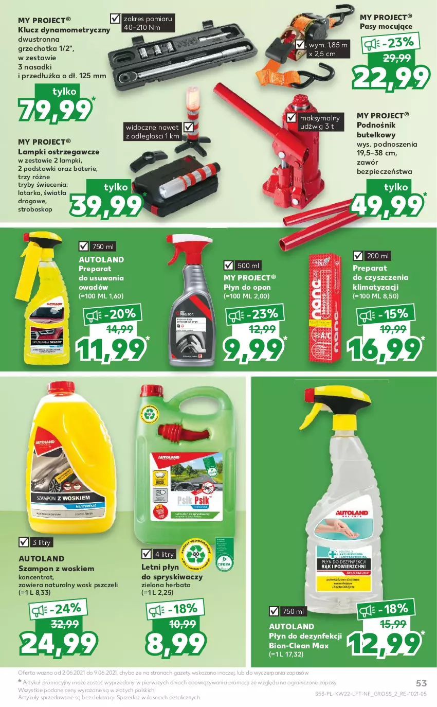 Gazetka promocyjna Kaufland - OFERTA TYGODNIA - ważna 02.06 do 09.06.2021 - strona 53 - produkty: Dźwig, Gra, Herbata, Latarka, Piec, Płyn do spryskiwaczy, Preparat do czyszczenia, Szampon, Tarka