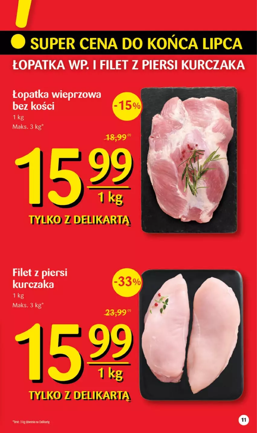 Gazetka promocyjna Delikatesy Centrum - Gazetka DC29 - ważna 27.07 do 02.08.2023 - strona 11 - produkty: Filet z piersi kurczaka, Kurczak