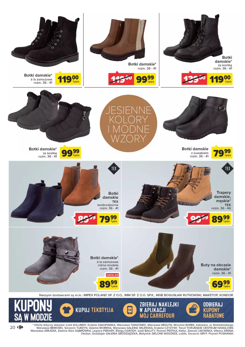 Gazetka promocyjna Carrefour - Gazetka Jesień trendy niesie - ważna 04.10 do 15.10.2022 - strona 20 - produkty: Botki, Buty, Gry, Por, Rum, Top