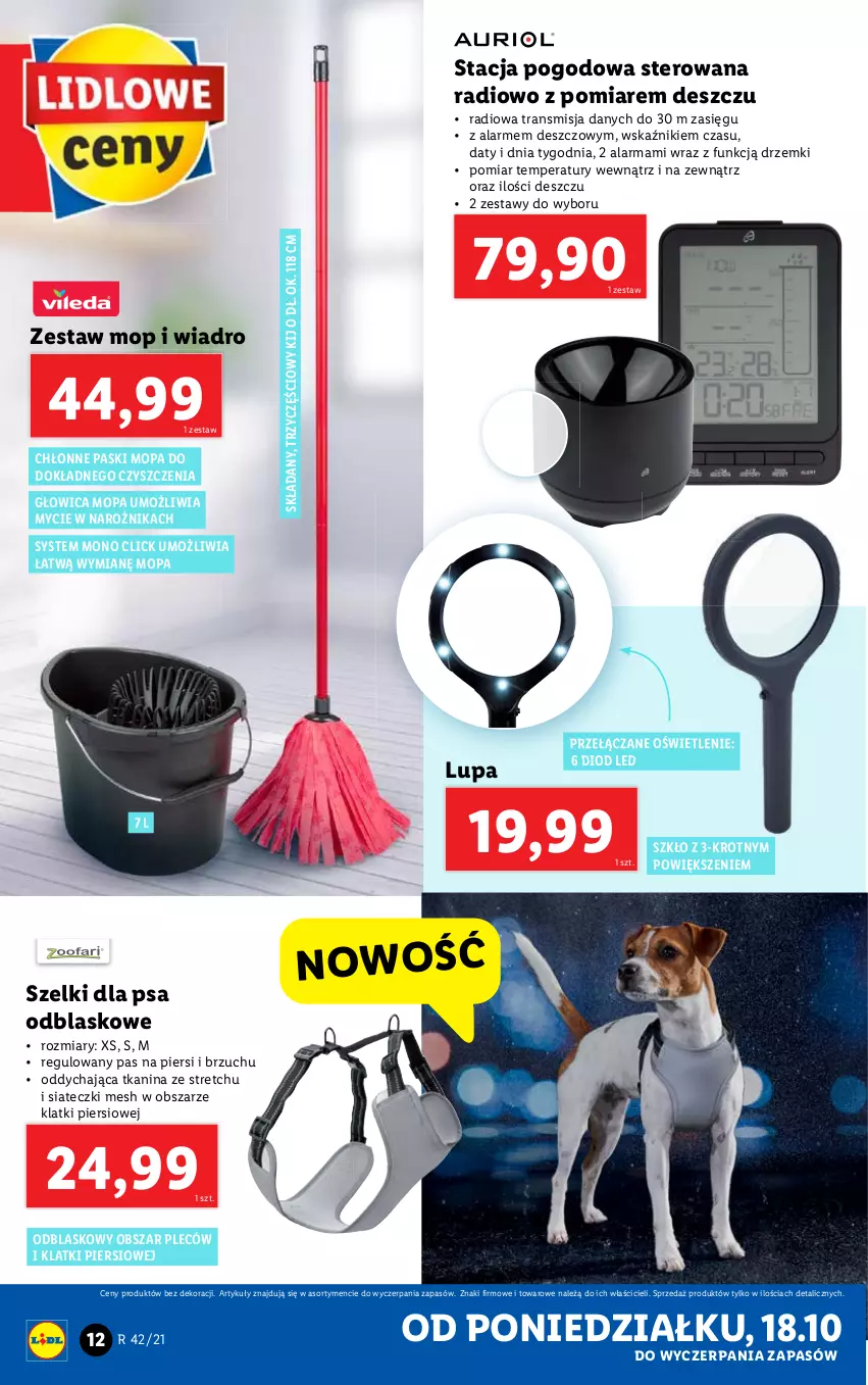 Gazetka promocyjna Lidl - GAZETKA - ważna 18.10 do 24.10.2021 - strona 12 - produkty: Mop, Narożnik, Wiadro