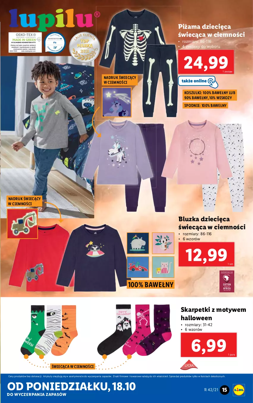 Gazetka promocyjna Lidl - GAZETKA - ważna 18.10 do 24.10.2021 - strona 15 - produkty: Dzieci, Kosz, Spodnie