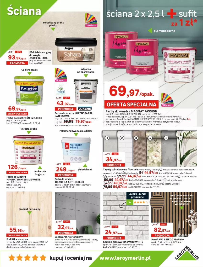 Gazetka promocyjna Leroy Merlin - Gazetka Leroy Merlin - ważna 24.06 do 12.07.2022 - strona 11 - produkty: Bateria, Fa, Farba do wnętrz, Farba lateksowa, Gra, Kamień gipsowy, Korpusy, Kosz, Kuchnia, LG, Luxens, Meble, Ociekacz, Piec, Por, Sos, Syfon, Tapeta, Tapety, Zestaw mebli kuchennych, Zlew, Zlewozmywak