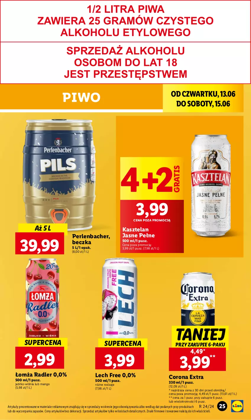 Gazetka promocyjna Lidl - GAZETKA - ważna 13.06 do 15.06.2024 - strona 33 - produkty: Corona Extra, Gra, Kasztelan, Mango, NBA, Piwo, Radler