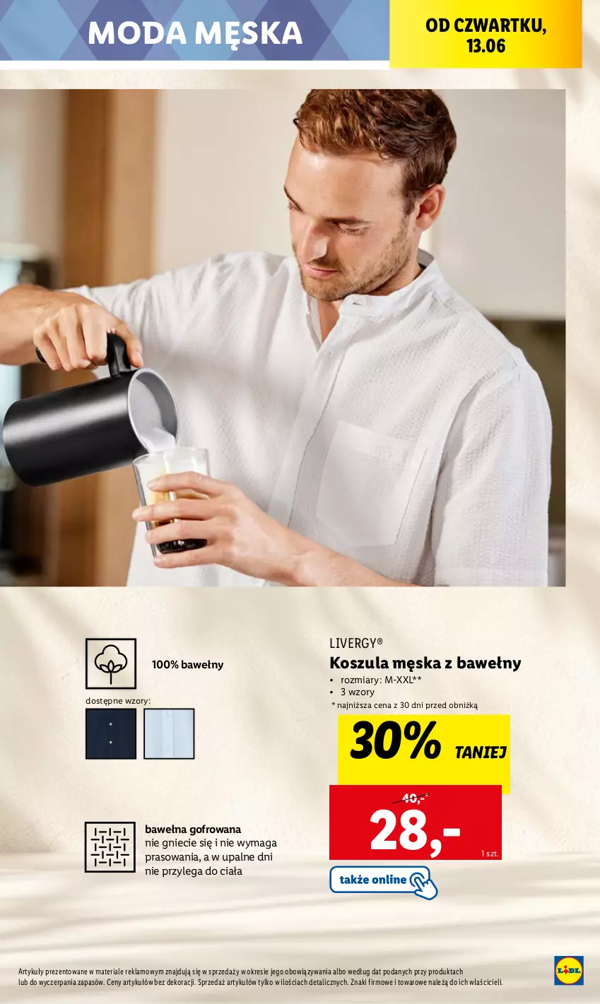 Gazetka promocyjna Lidl - GAZETKA - ważna 13.06 do 15.06.2024 - strona 43 - produkty: Kosz, Koszula, Moda, Wełna