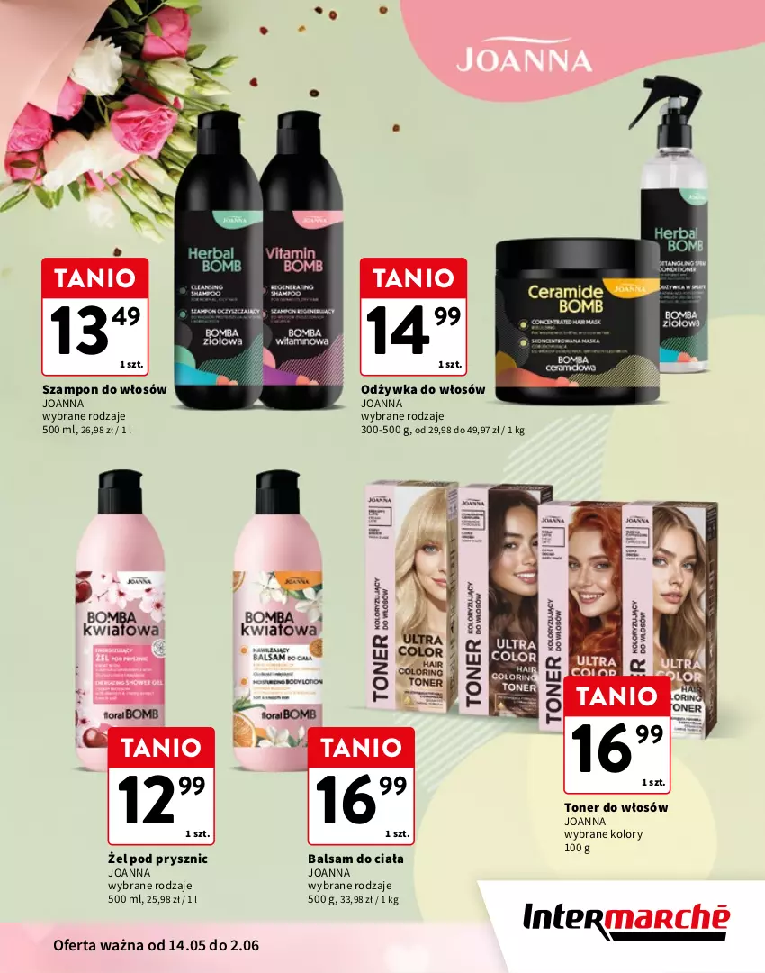 Gazetka promocyjna Intermarche - Gazetka Intermarche - ważna 14.05 do 02.06.2026 - strona 5 - produkty: Antyperspirant, Balsam do ciała, Fa, Joanna, Lakier, Lakier do włosów, Maska, Maska do włosów, Odżywka, Syoss, Szampon, Taft