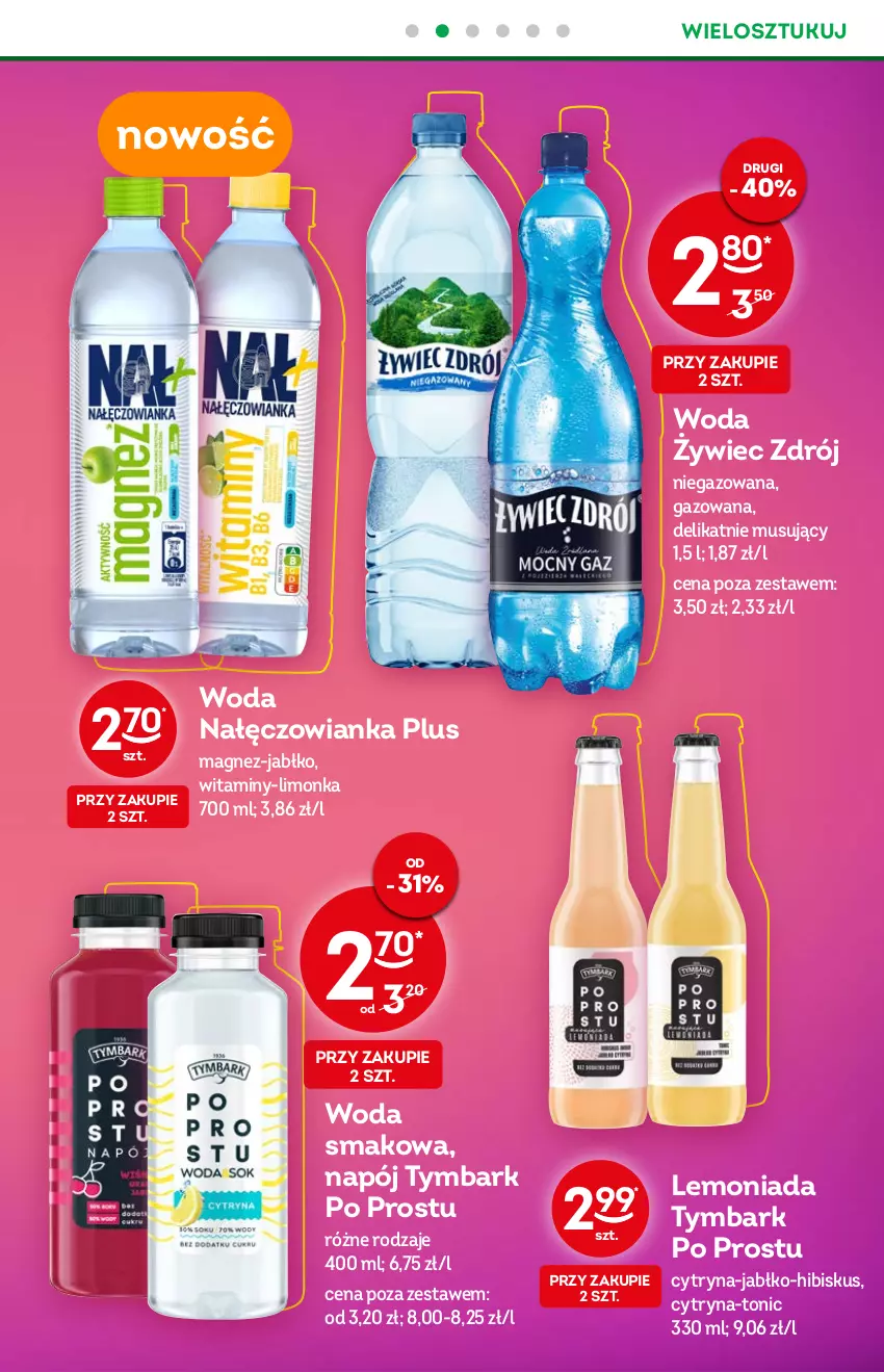 Gazetka promocyjna Żabka - ważna 31.08 do 06.09.2022 - strona 15 - produkty: Hibiskus, Lemoniada, Limonka, Magnez, Mus, Nałęczowianka, Napój, Tymbark, Woda