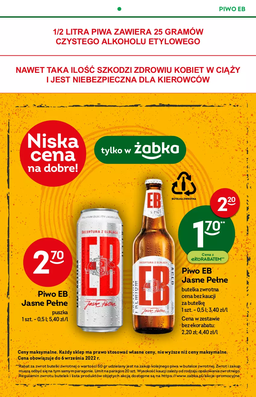 Gazetka promocyjna Żabka - ważna 31.08 do 06.09.2022 - strona 20 - produkty: Gra, Mus, Olej, Piec, Piwa, Piwo, Sok