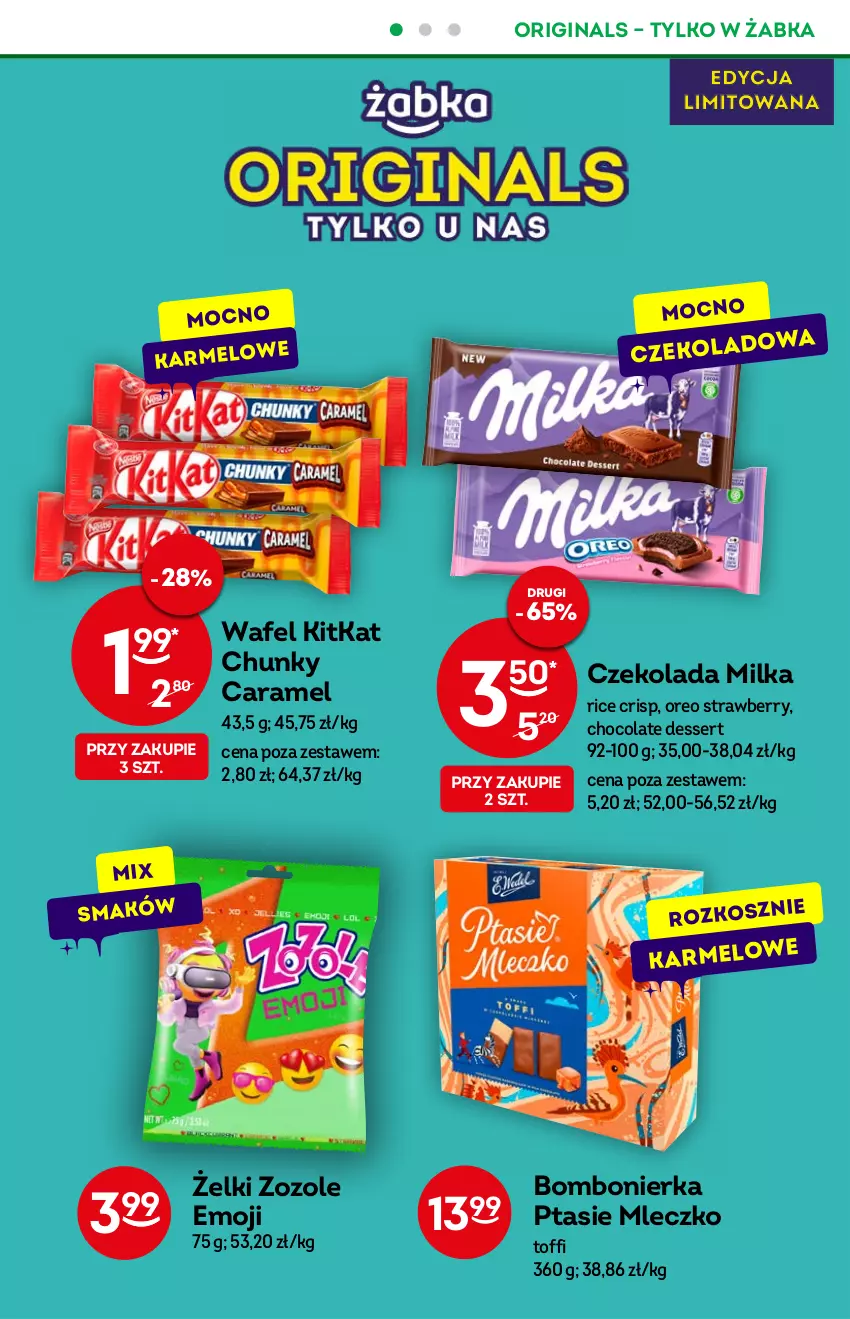 Gazetka promocyjna Żabka - ważna 31.08 do 06.09.2022 - strona 21 - produkty: Czekolada, Gin, Kosz, Milka, Mleczko, Oreo, Ptasie mleczko, Ser