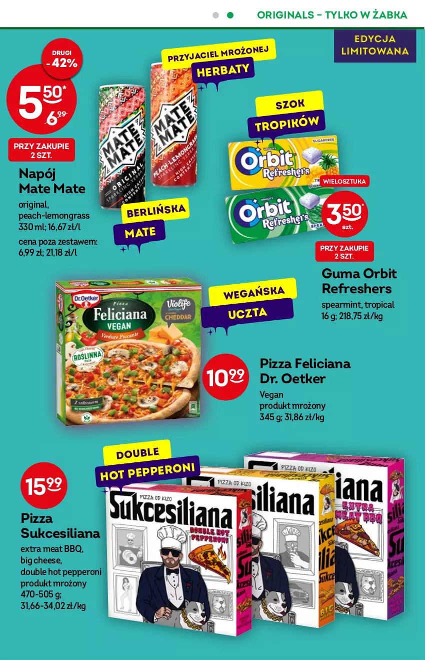 Gazetka promocyjna Żabka - ważna 31.08 do 06.09.2022 - strona 23 - produkty: Dr. Oetker, Feliciana, Gin, Gra, Napój, Orbit, Pizza, Tropical