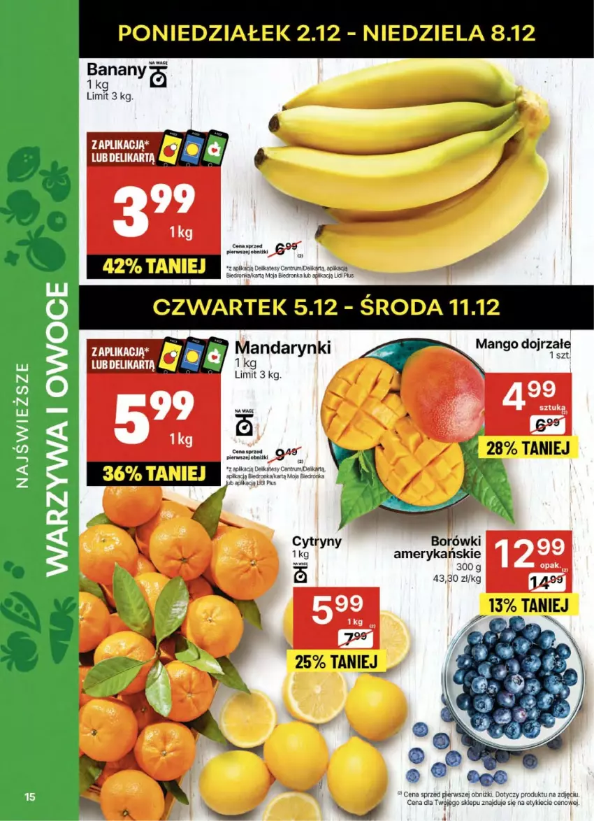 Gazetka promocyjna Delikatesy Centrum - NOWA GAZETKA Delikatesy Centrum od 5 grudnia! 5-11.12.2024 - ważna 05.12 do 11.12.2024 - strona 15 - produkty: Dron, Mandarynki, Mango, Rum