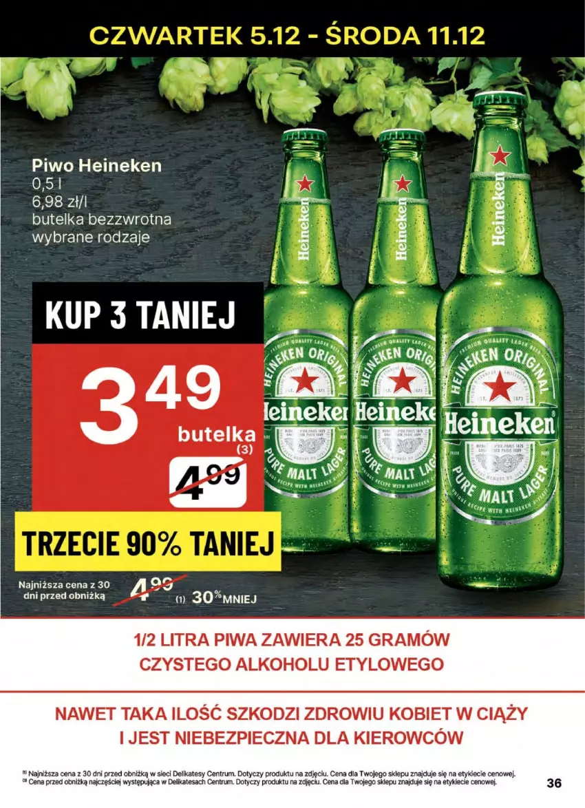 Gazetka promocyjna Delikatesy Centrum - NOWA GAZETKA Delikatesy Centrum od 5 grudnia! 5-11.12.2024 - ważna 05.12 do 11.12.2024 - strona 36 - produkty: Gra, Heineken, Piec, Piwa, Piwo, Rum