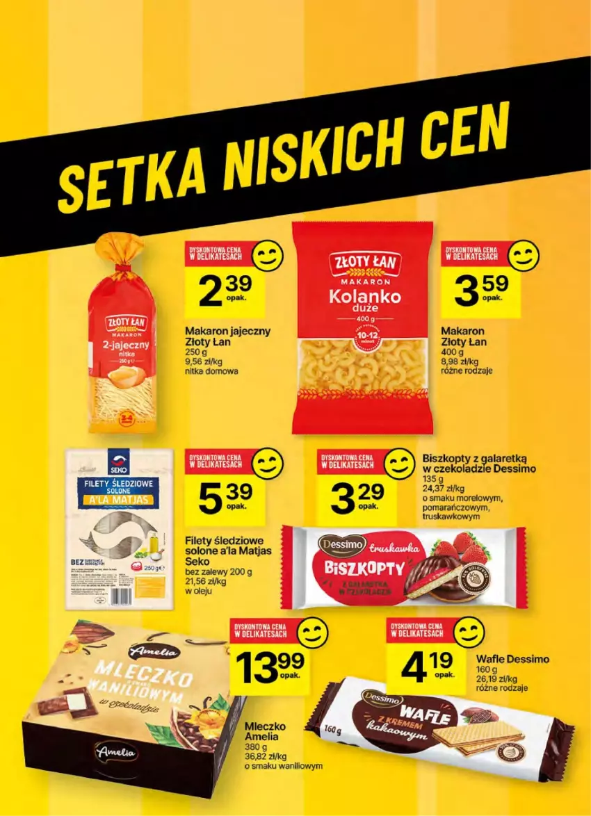 Gazetka promocyjna Delikatesy Centrum - NOWA GAZETKA Delikatesy Centrum od 5 grudnia! 5-11.12.2024 - ważna 05.12 do 11.12.2024 - strona 57 - produkty: Biszkopty, Gala, Makaron, Matjas, Mleczko, Olej, SEKO, Wafle