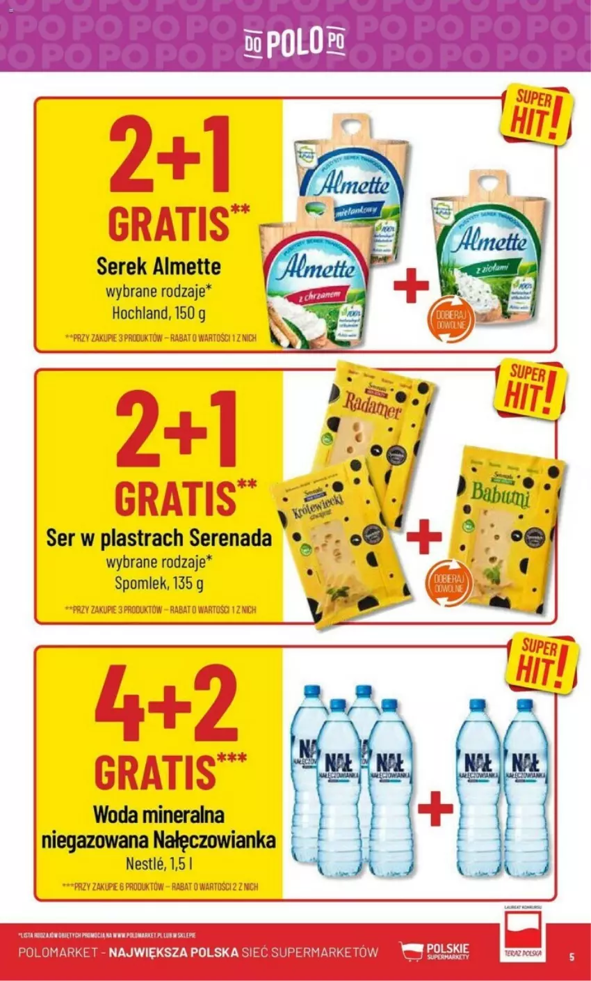 Gazetka promocyjna PoloMarket - ważna 24.01 do 30.01.2024 - strona 45 - produkty: Almette, Gra, Hochland, Nałęczowianka, Ser, Serek, Woda, Woda mineralna