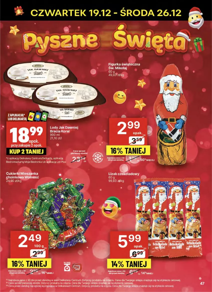 Gazetka promocyjna Delikatesy Centrum - NOWA GAZETKA Delikatesy Centrum od 19 grudnia! 19-25.12.2024 - ważna 19.12 do 25.12.2024 - strona 47 - produkty: Cukier, Cukierki, Dron, Fa, Lody, Rum