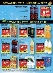 Gazetka promocyjna Delikatesy Centrum - NOWA GAZETKA Delikatesy Centrum od 19 grudnia! 19-25.12.2024 - Gazetka - ważna od 25.12 do 25.12.2024 - strona 41 - produkty: Sok, Rum, 7up, Napój energetyczny, Mirinda, Dron, Pepsi, Schweppes, Tymbark, Owoce, Woda, Napój, Hortex