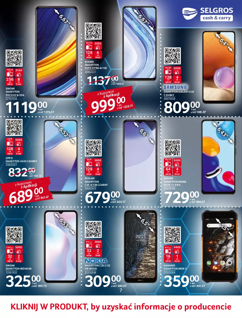 Gazetka promocyjna Selgros - Katalog Elektro - ważna 02.06 do 14.06.2022 - strona 7 - produkty: Gala, Redmi Note, Smartfon